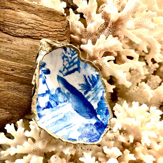 Tuscany Decoupage Oyster Vanity Dish