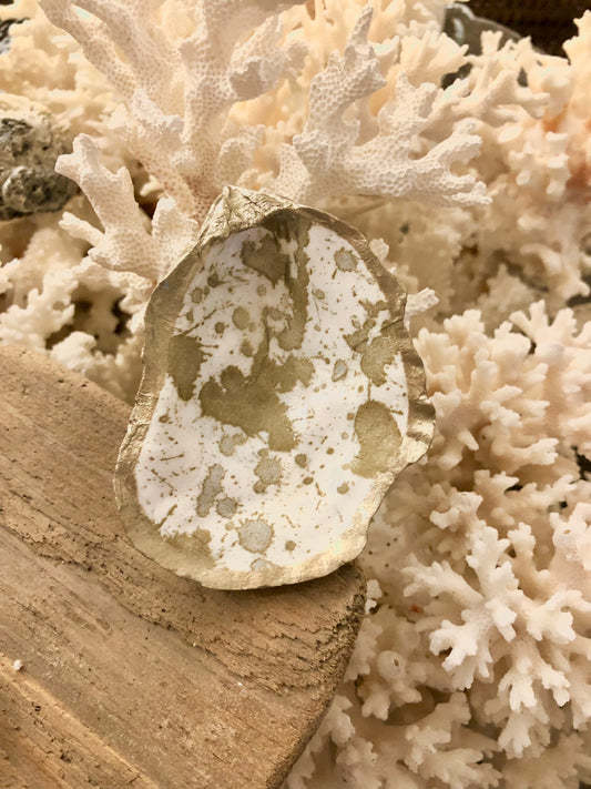 Celebration Decoupage Oyster Vanity Dish